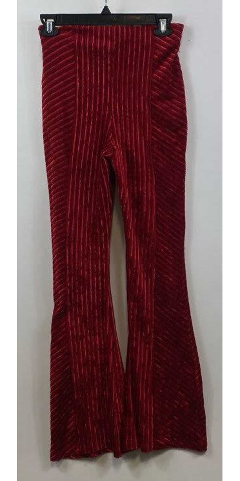 Free People Red Velvet-Like Bell Bottoms - Size X… - image 2
