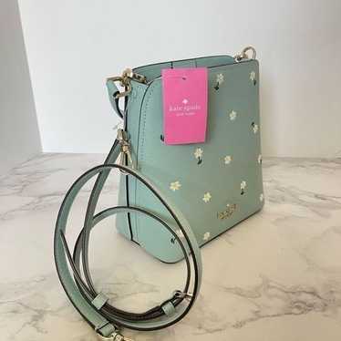 Kate Spade Darcy Daisy Embroidered Leather Bucket 