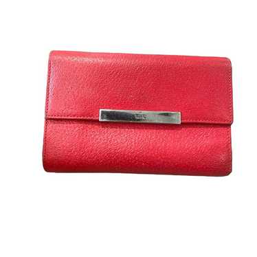 Gucci Red Trifold Leather Wallet