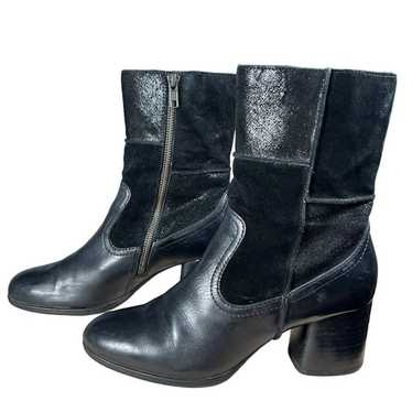 Born Hayley Leather Patchwork Boots Suede