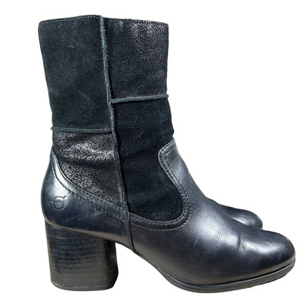 Born Hayley Leather Patchwork Boots Suede - image 3
