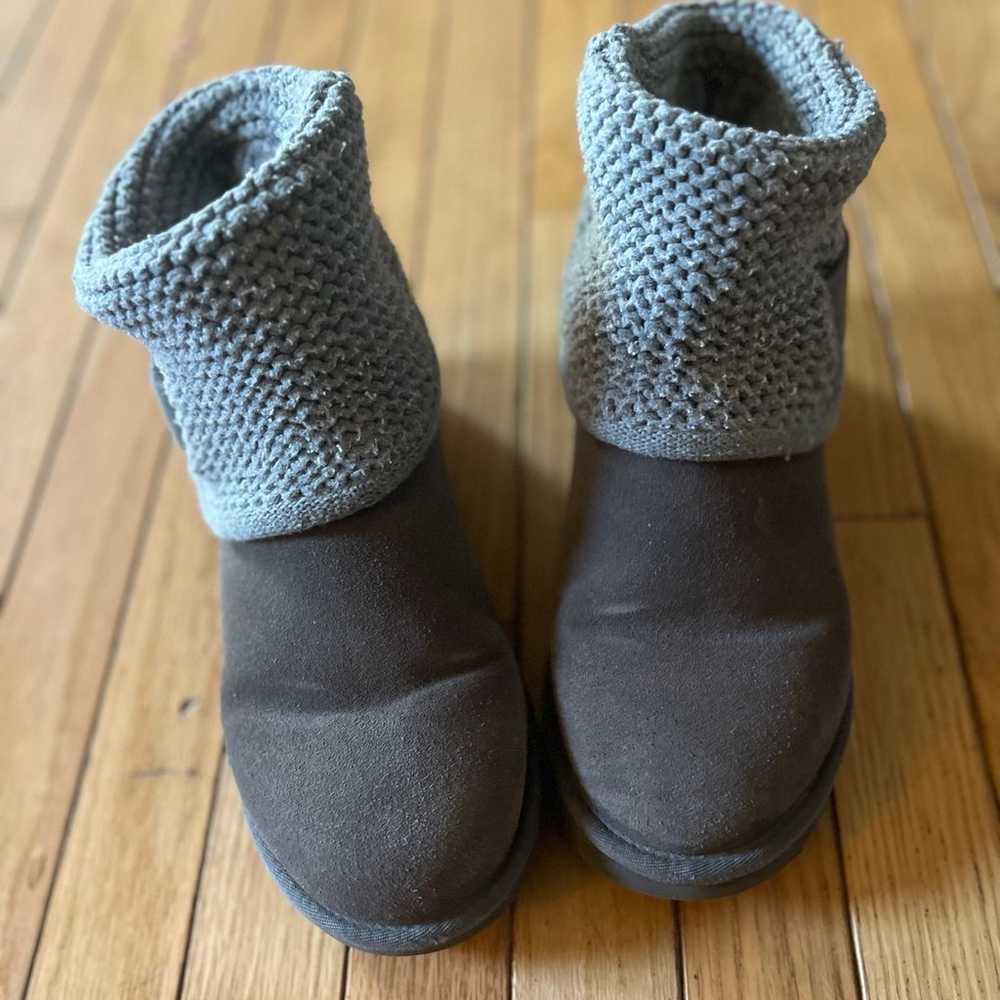 ugg boots womens 8 Gray Knit Sweater Side Button … - image 3