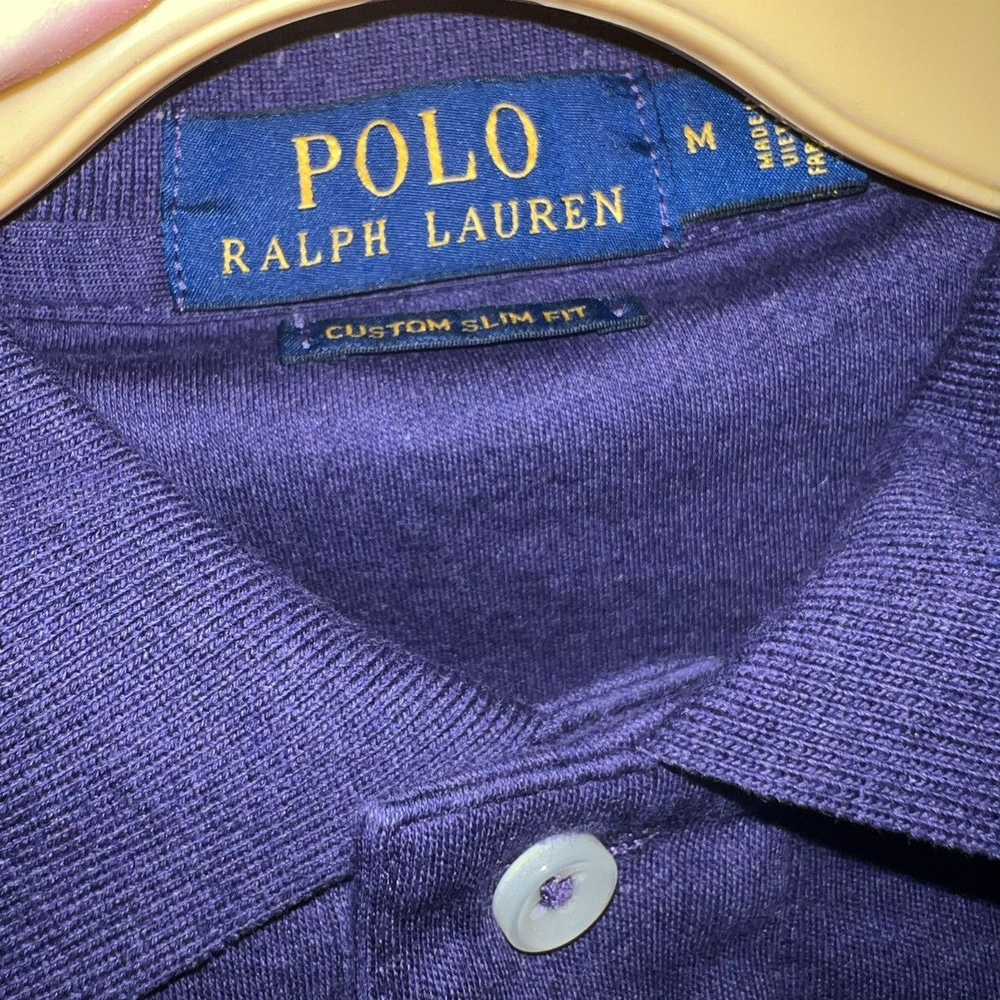 Polo Ralph Lauren Sz M Polo Ralph Lauren Purple P… - image 3