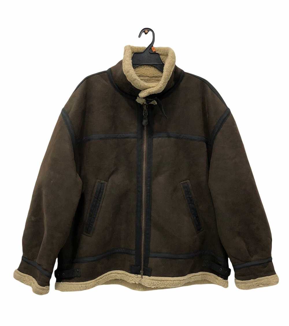 Alpha Industries × B 3 × Leather Jacket Alpha Ind… - image 1
