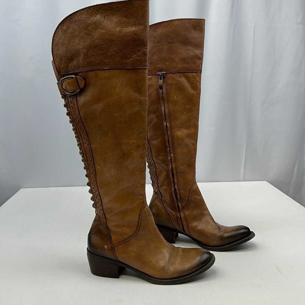 Vince Camuto Womens VC Bollo Brown Leather Over T… - image 1