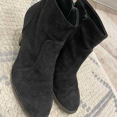 Paul Green ankle suede black boots size 7