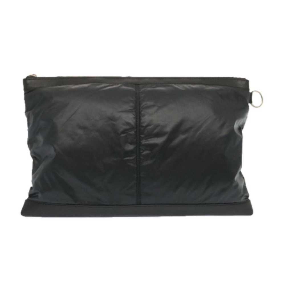 Balenciaga BALENCIAGA Clutch Bag Leather Nylon Bl… - image 2