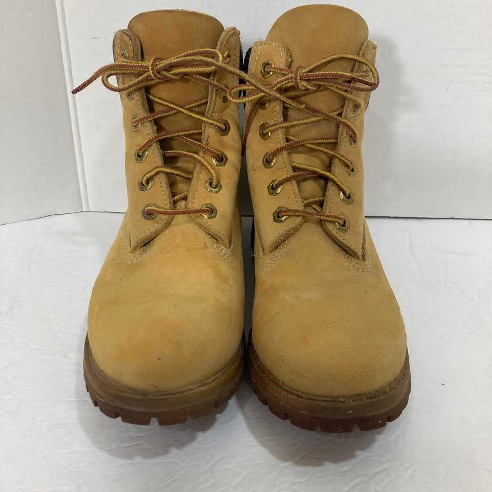 Timberland womens tan leather boots, Size 7 lace … - image 2