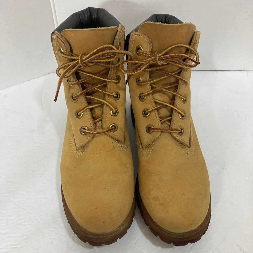 Timberland womens tan leather boots, Size 7 lace … - image 3
