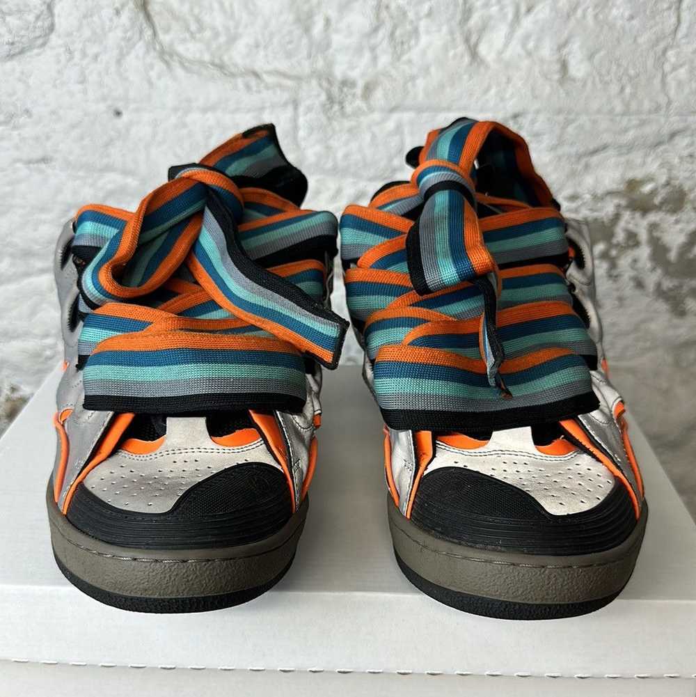 Lanvin Lanvin Curb Silver Black Orange Sneaker Si… - image 3