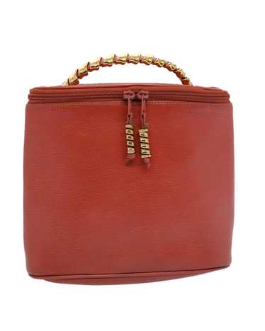 Loewe Orange Leather Vanity Handbag with Signature