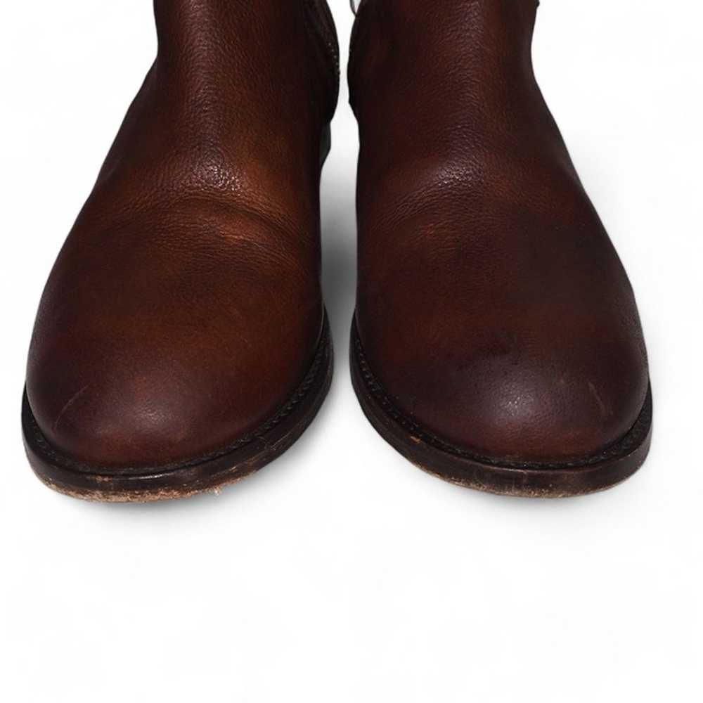 Frye Molly D. Rind Leather Ankle Boots Cognac Bro… - image 12