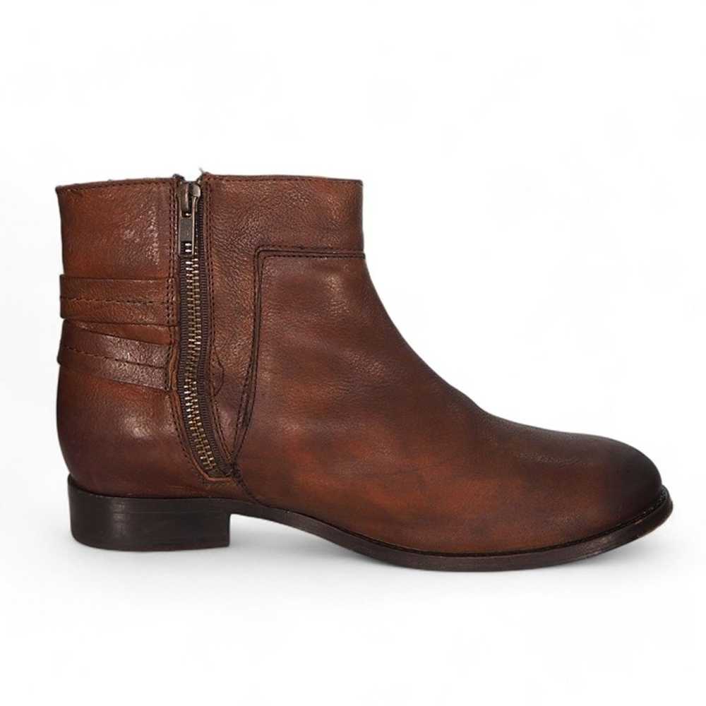 Frye Molly D. Rind Leather Ankle Boots Cognac Bro… - image 7