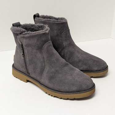 UGG Romley Zip Winter Boots, Grey Suede, Women's 7