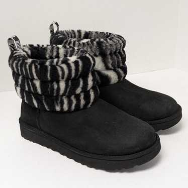 UGG Fluff Mini Quilted Boots, Zebra Black, Women'… - image 1