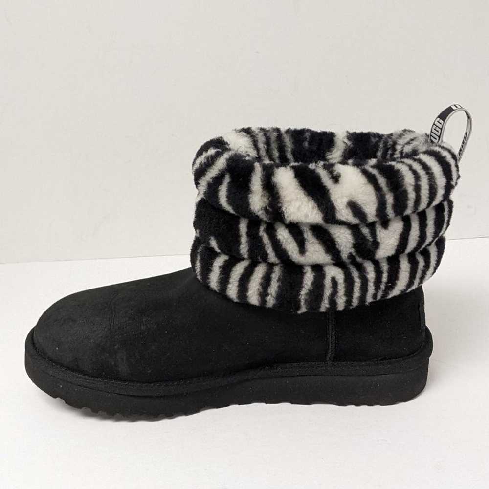 UGG Fluff Mini Quilted Boots, Zebra Black, Women'… - image 4