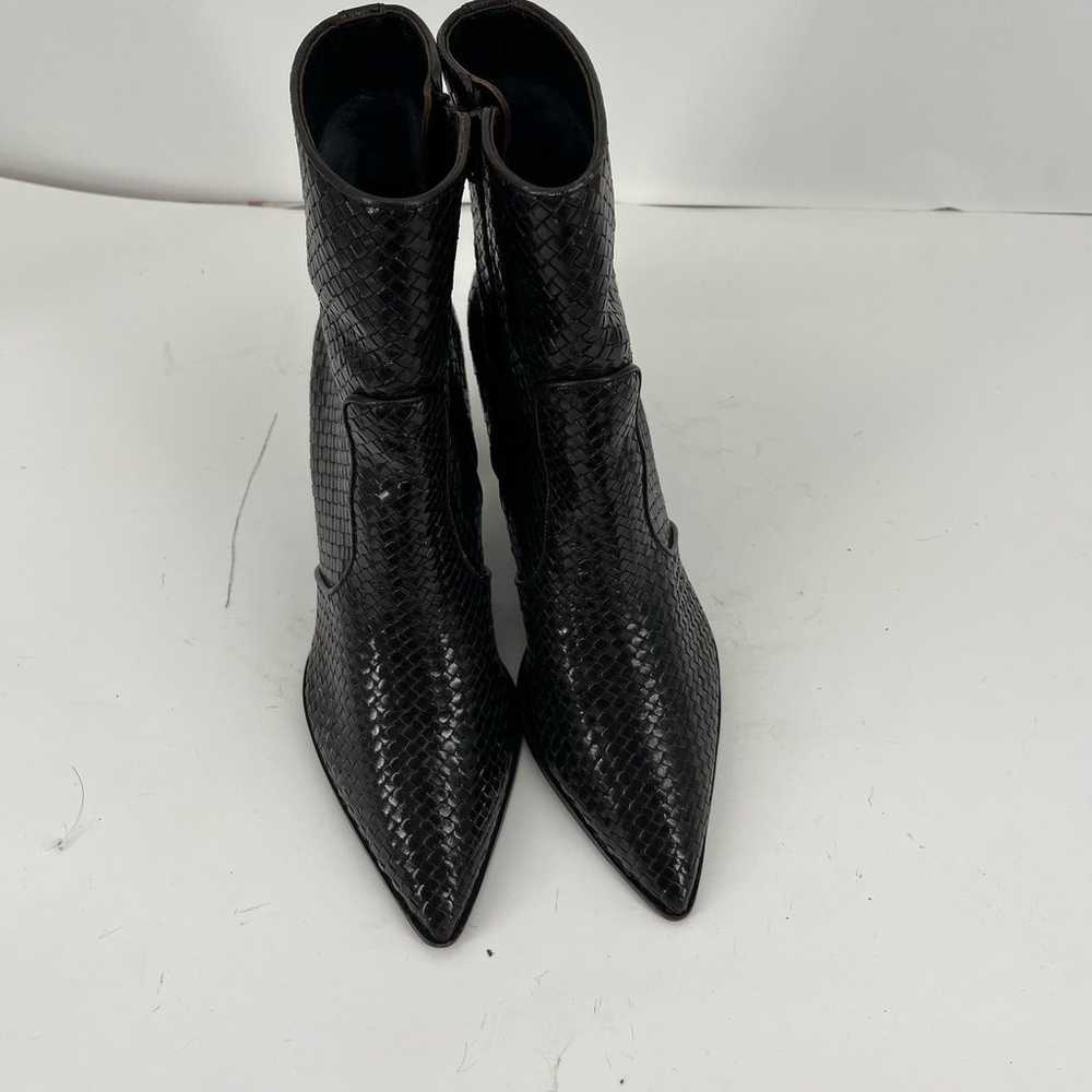Stephane Kelian Brown textual leather boots 40 - image 9