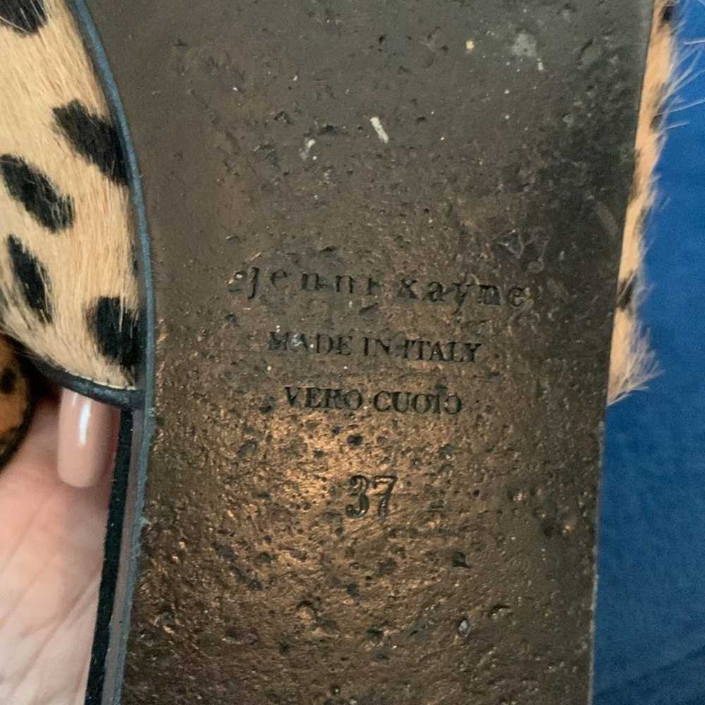 Jenni Kayne Leopard Pony Hair Leather Padded Inso… - image 7