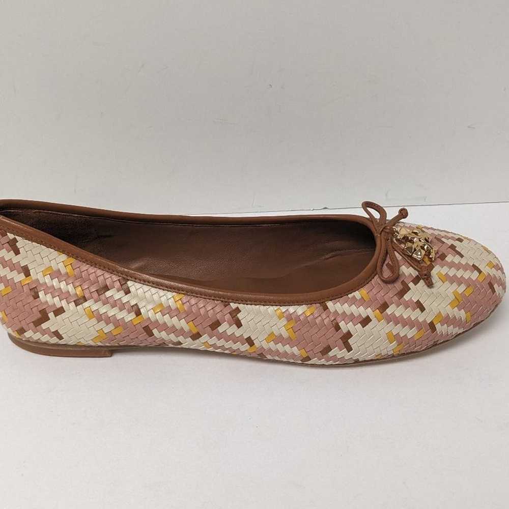 Tory Burch Tory Charm Ballet Flats, Brown Multi, … - image 4