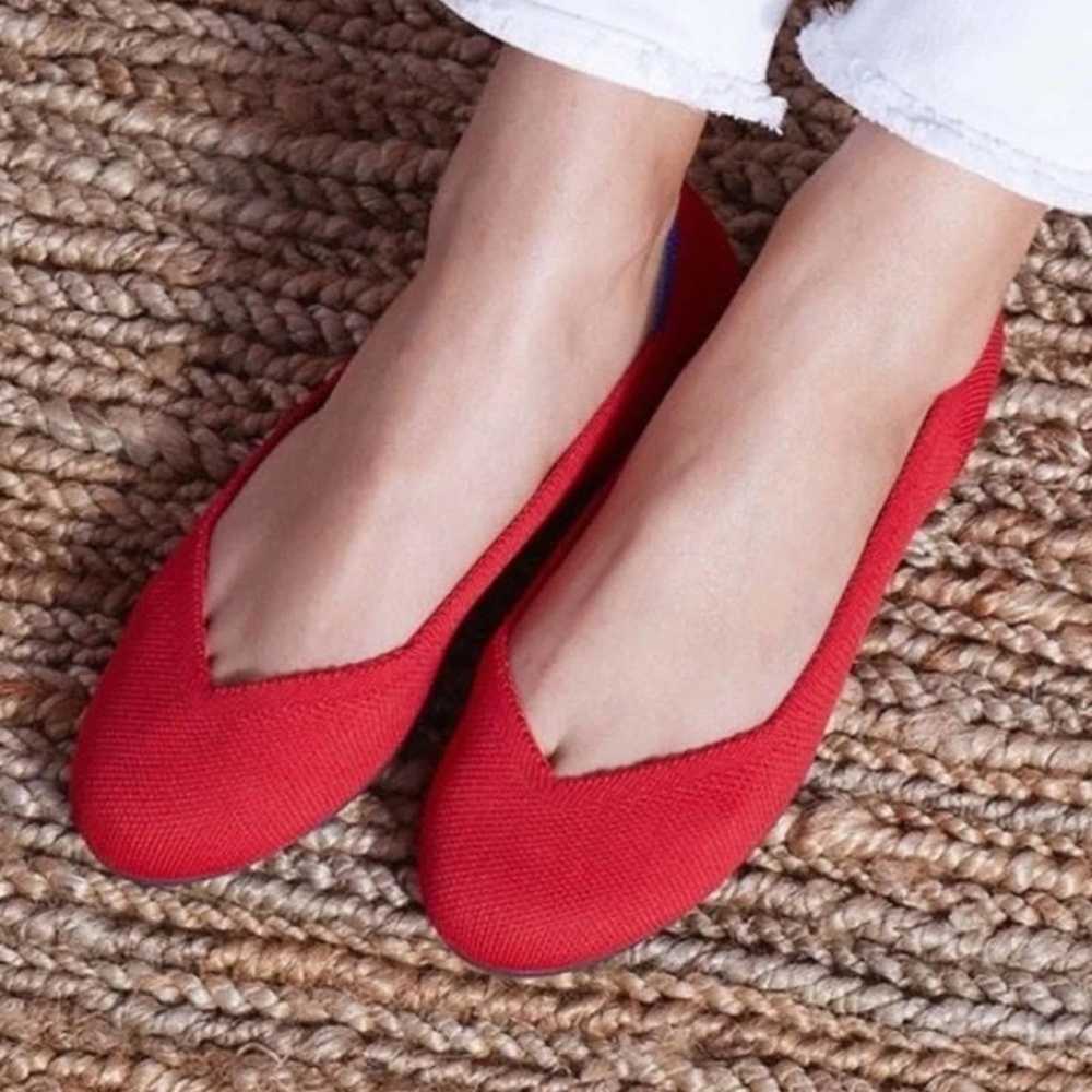 Rothys round toe red size 8 flat woman’s shoes - image 10