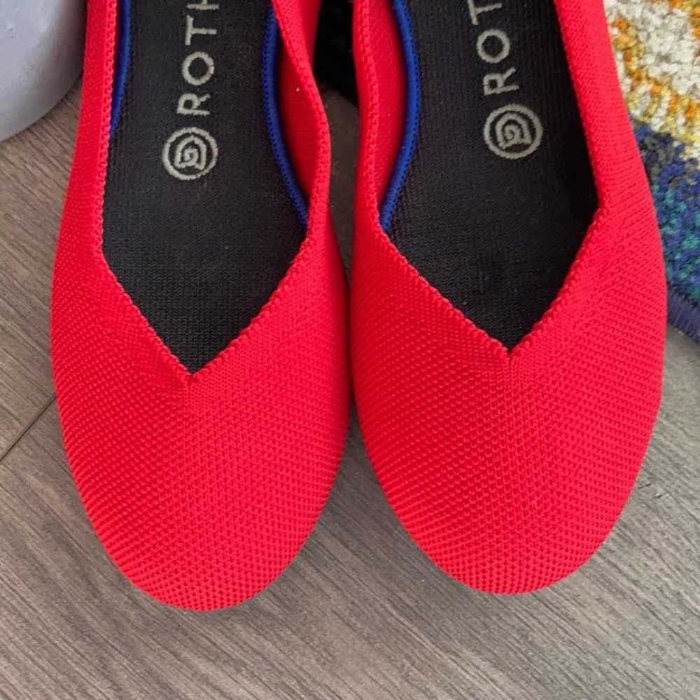 Rothys round toe red size 8 flat woman’s shoes - image 5