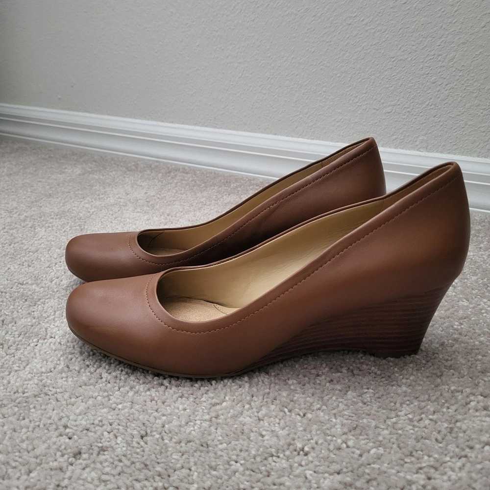 Naturalizer Wedge Shoes brown leather size 10 wom… - image 2