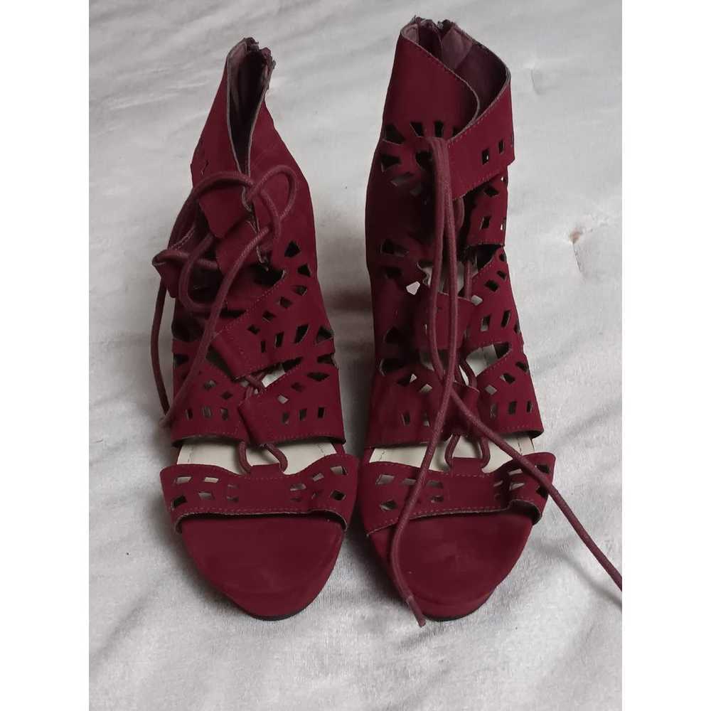 Bamboo Wedge Sandals. Size 9 - image 2