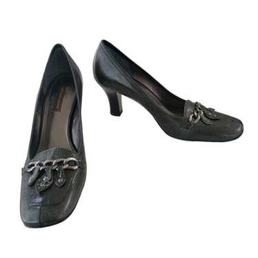 Antonio Melani olive green leather heels 3 inches… - image 1