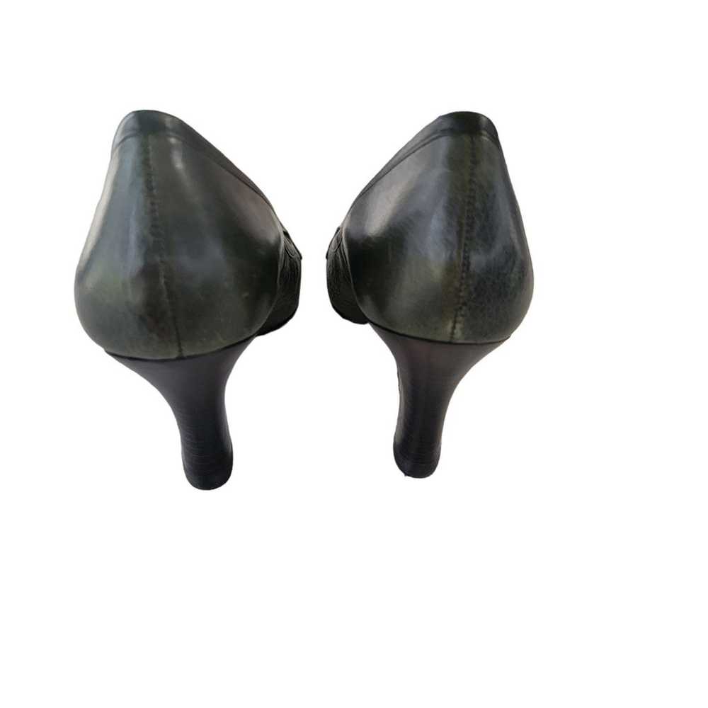 Antonio Melani olive green leather heels 3 inches… - image 4