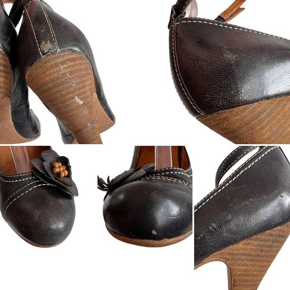 Naya high heels size 8 black leather wrap around … - image 11