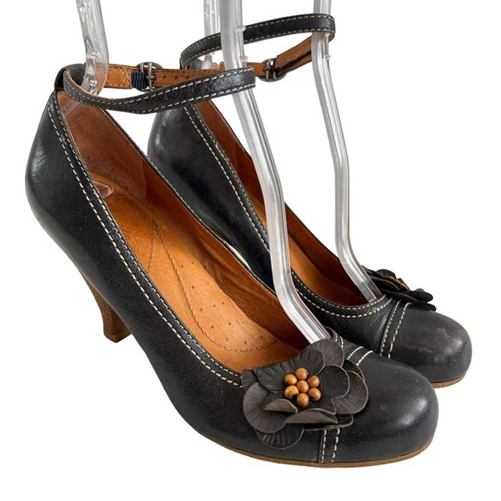 Naya high heels size 8 black leather wrap around … - image 1