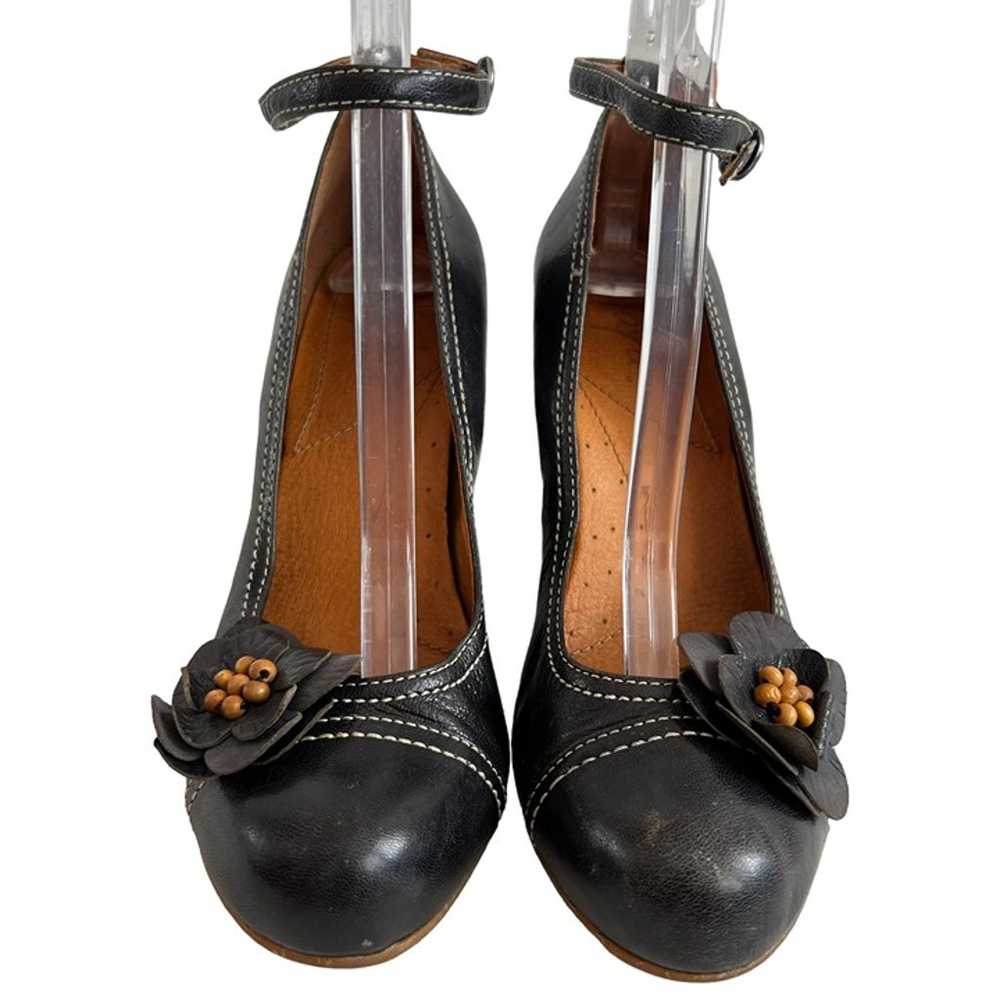 Naya high heels size 8 black leather wrap around … - image 2