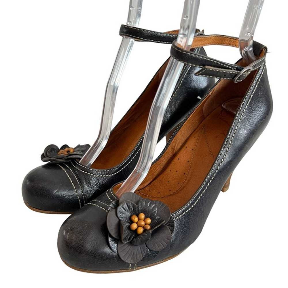 Naya high heels size 8 black leather wrap around … - image 3