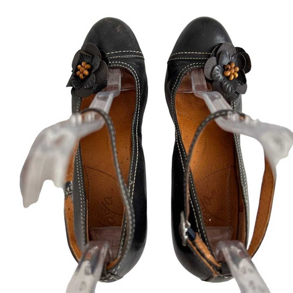 Naya high heels size 8 black leather wrap around … - image 5