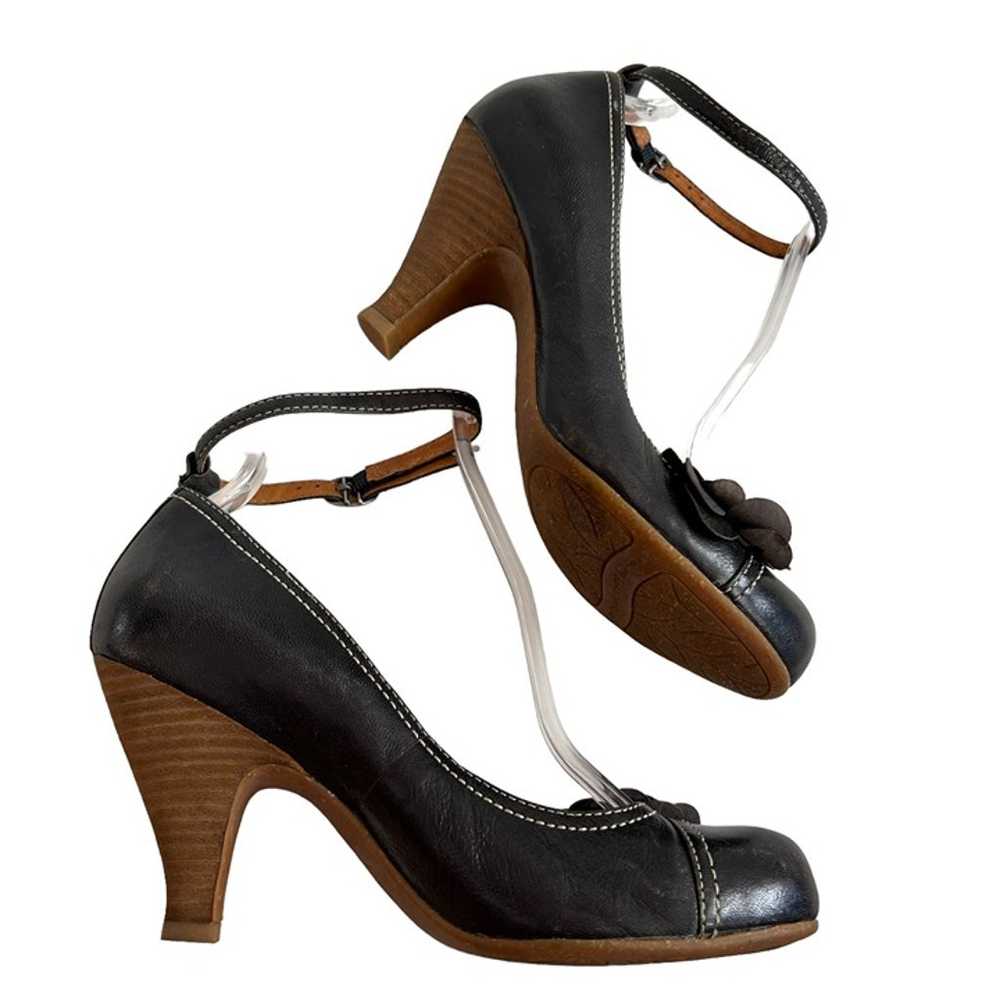 Naya high heels size 8 black leather wrap around … - image 7