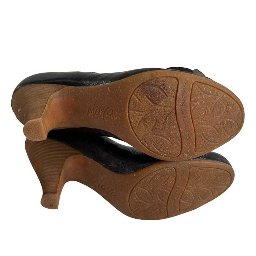 Naya high heels size 8 black leather wrap around … - image 8