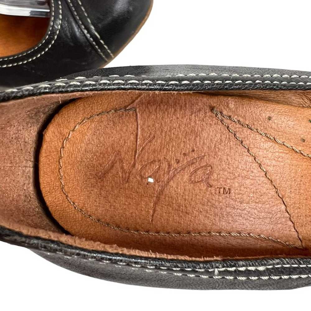 Naya high heels size 8 black leather wrap around … - image 9