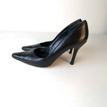 Stuart Weitzman Black Patent Leather Heels / 9