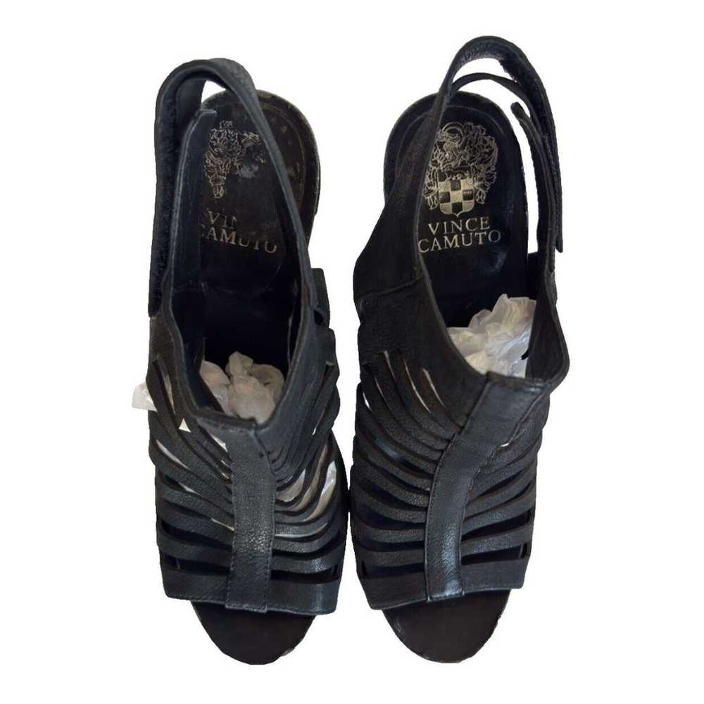 Vince Camuto leather gladiator peep toe heels san… - image 4