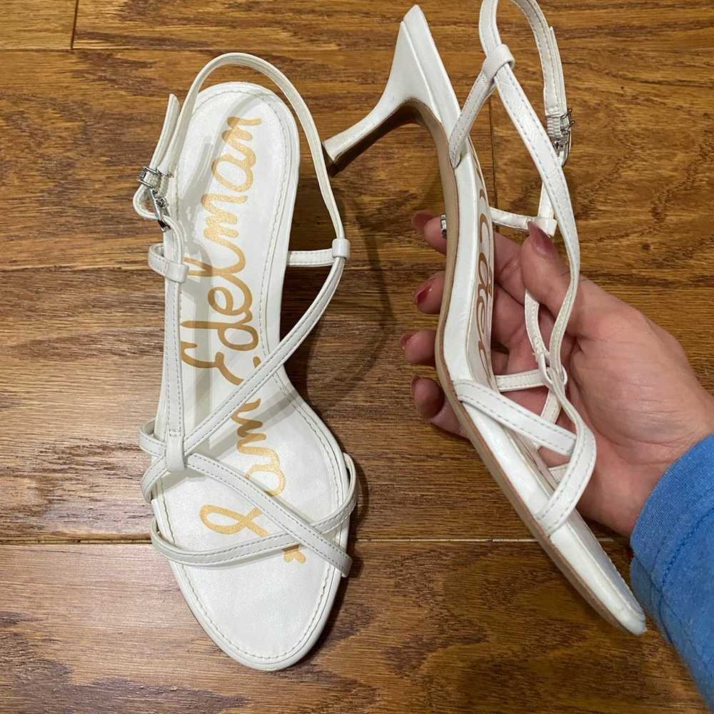 Sam Edelman Judi white strappy kitten heels - image 4