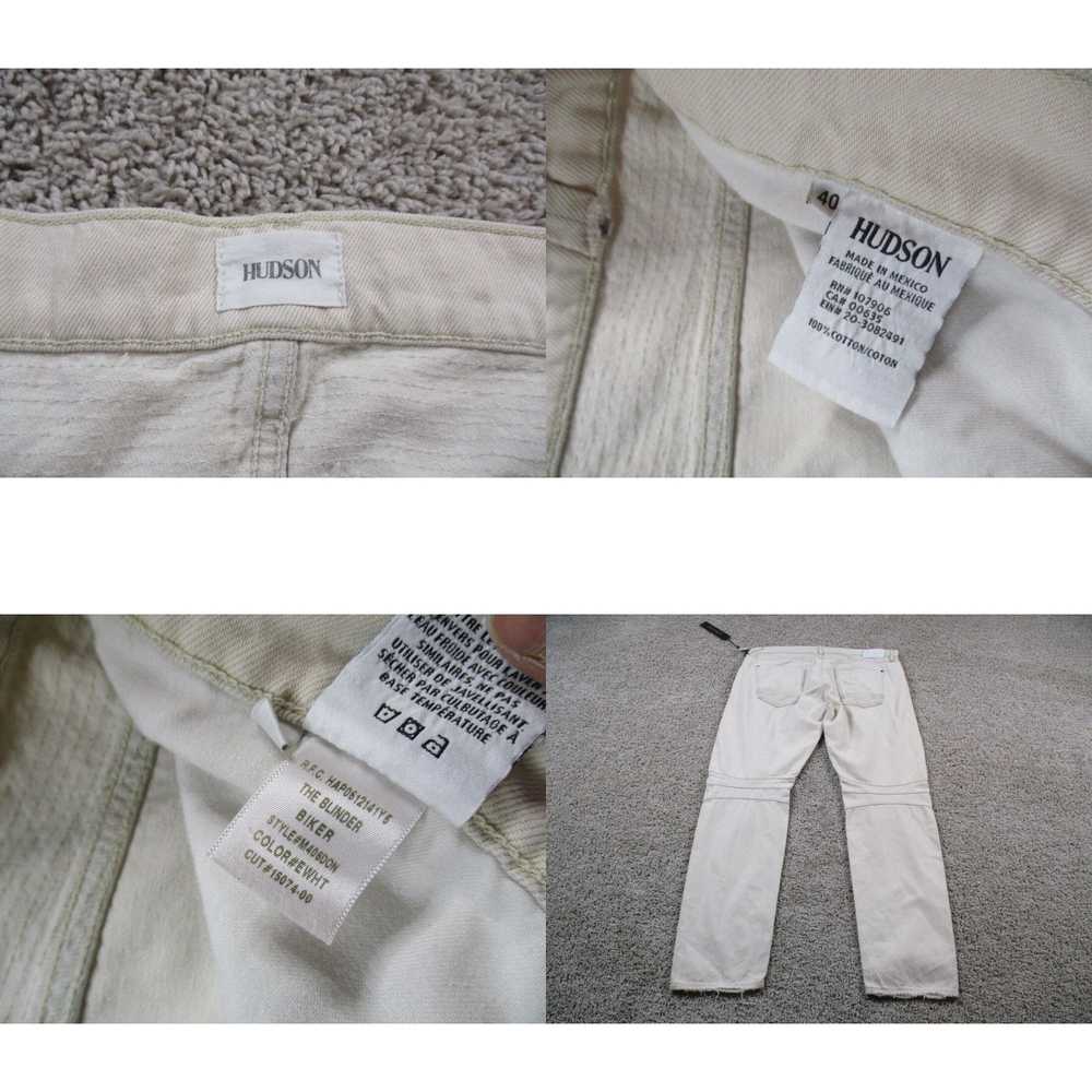 Hudson Hudson Jeans Mens 40 White Cream Blinder S… - image 4