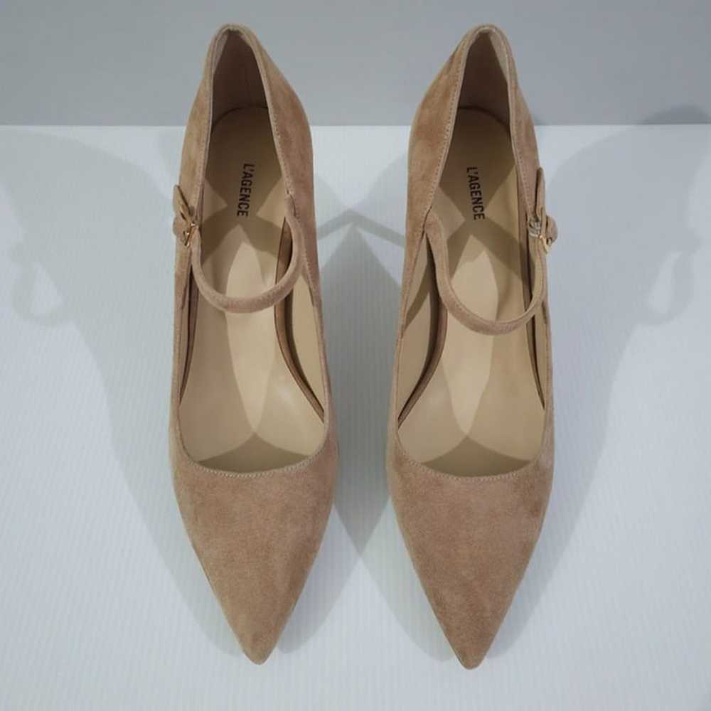 L'Agence Jolie Pointed Toe Pump Heel Shoe Cappuci… - image 5