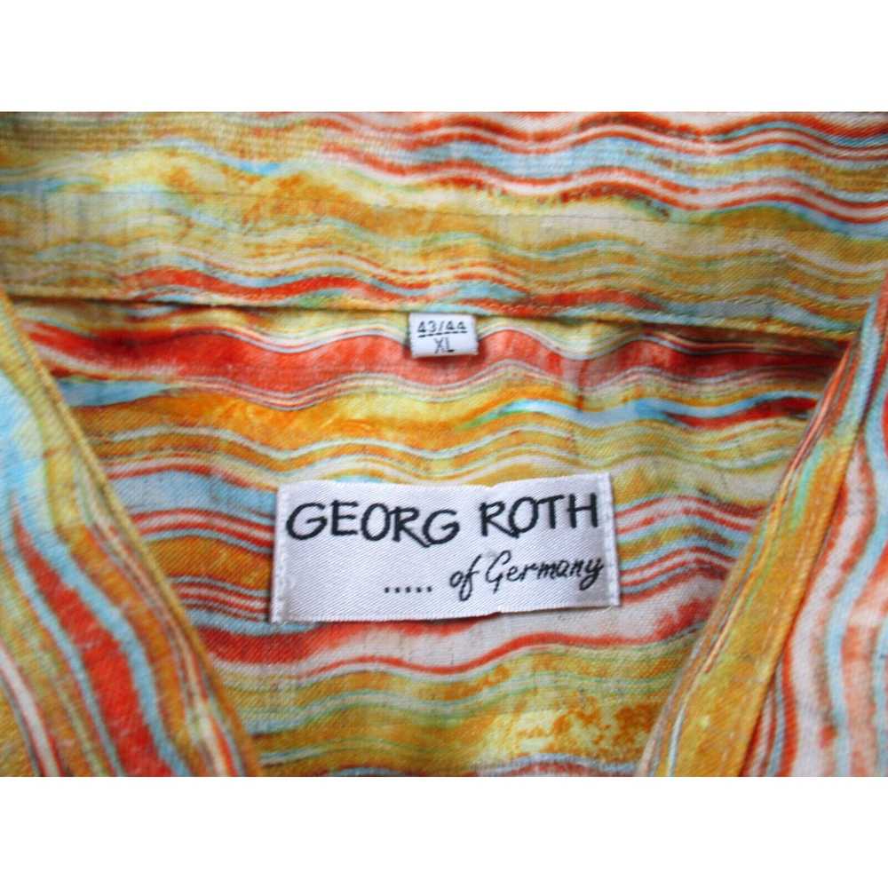 George Georg Roth Shirt Mens XL Yellow Button Up … - image 3