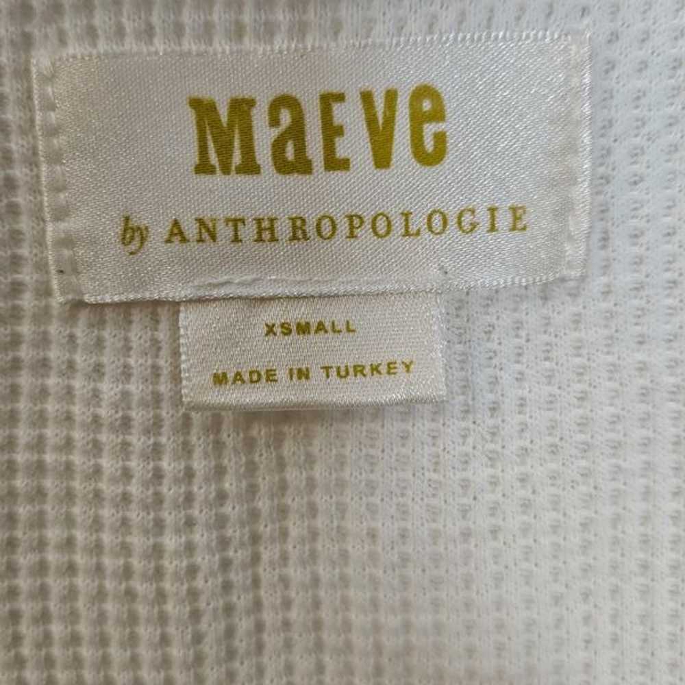 Anthropologie Maeve Thermal Waffle Tiered Long Sl… - image 3