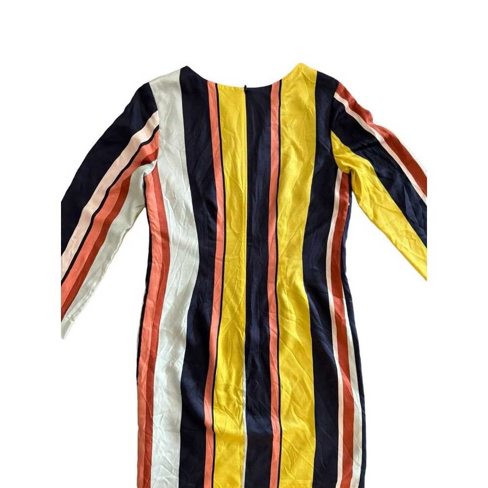 Boden Striped Long Sleeve Silk Shift Dress Size 4… - image 3