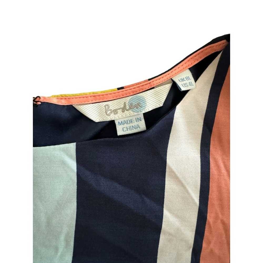 Boden Striped Long Sleeve Silk Shift Dress Size 4… - image 4