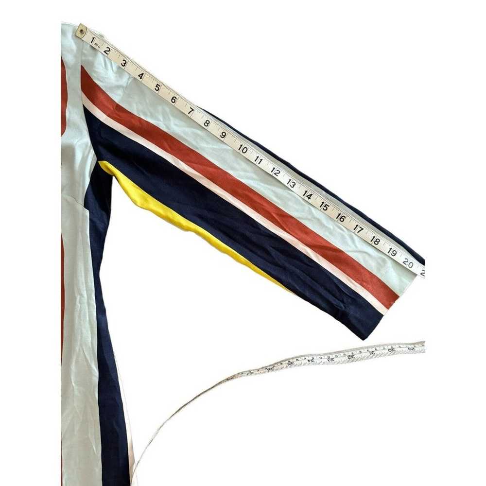 Boden Striped Long Sleeve Silk Shift Dress Size 4… - image 6