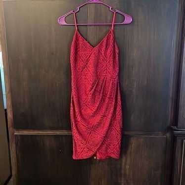 Lulus Red Lace Dress Size Small
