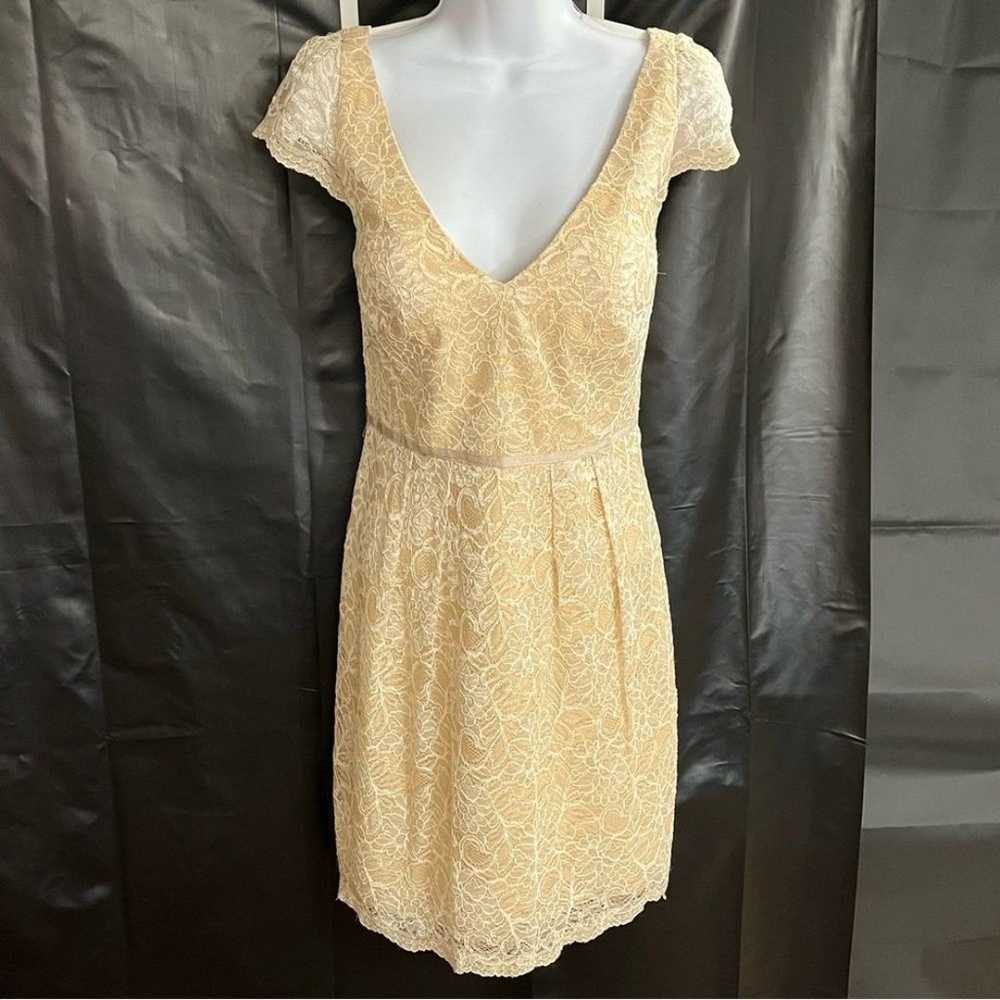 Jenny Yoo ladies cream colored lace dress with me… - image 1