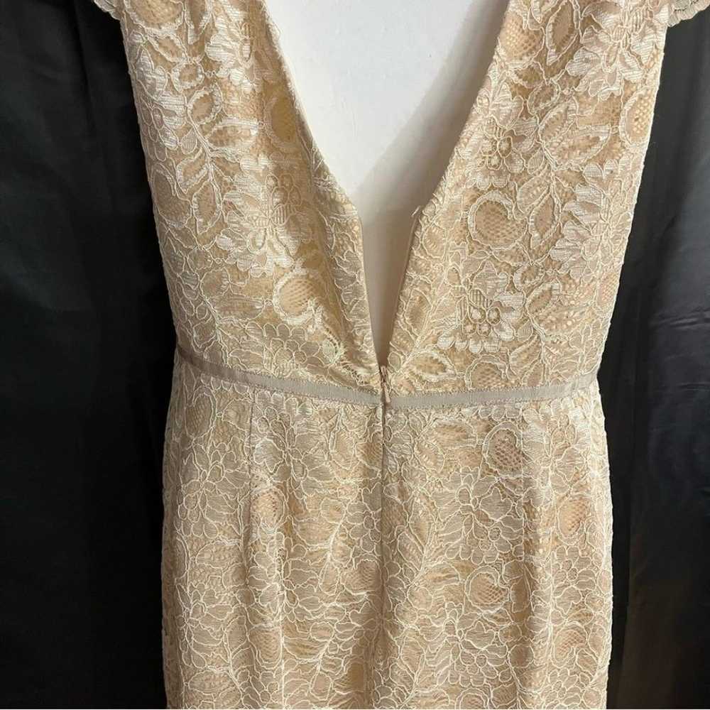 Jenny Yoo ladies cream colored lace dress with me… - image 7